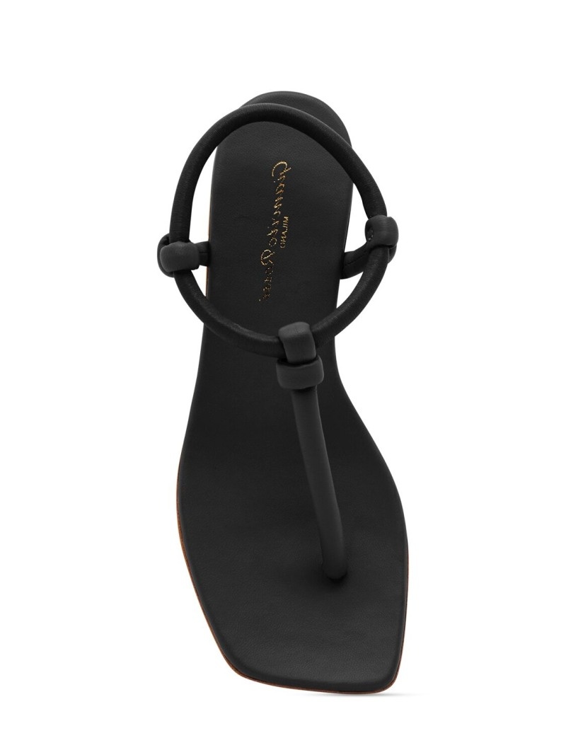 5mm Flat leather thong sandals - 4