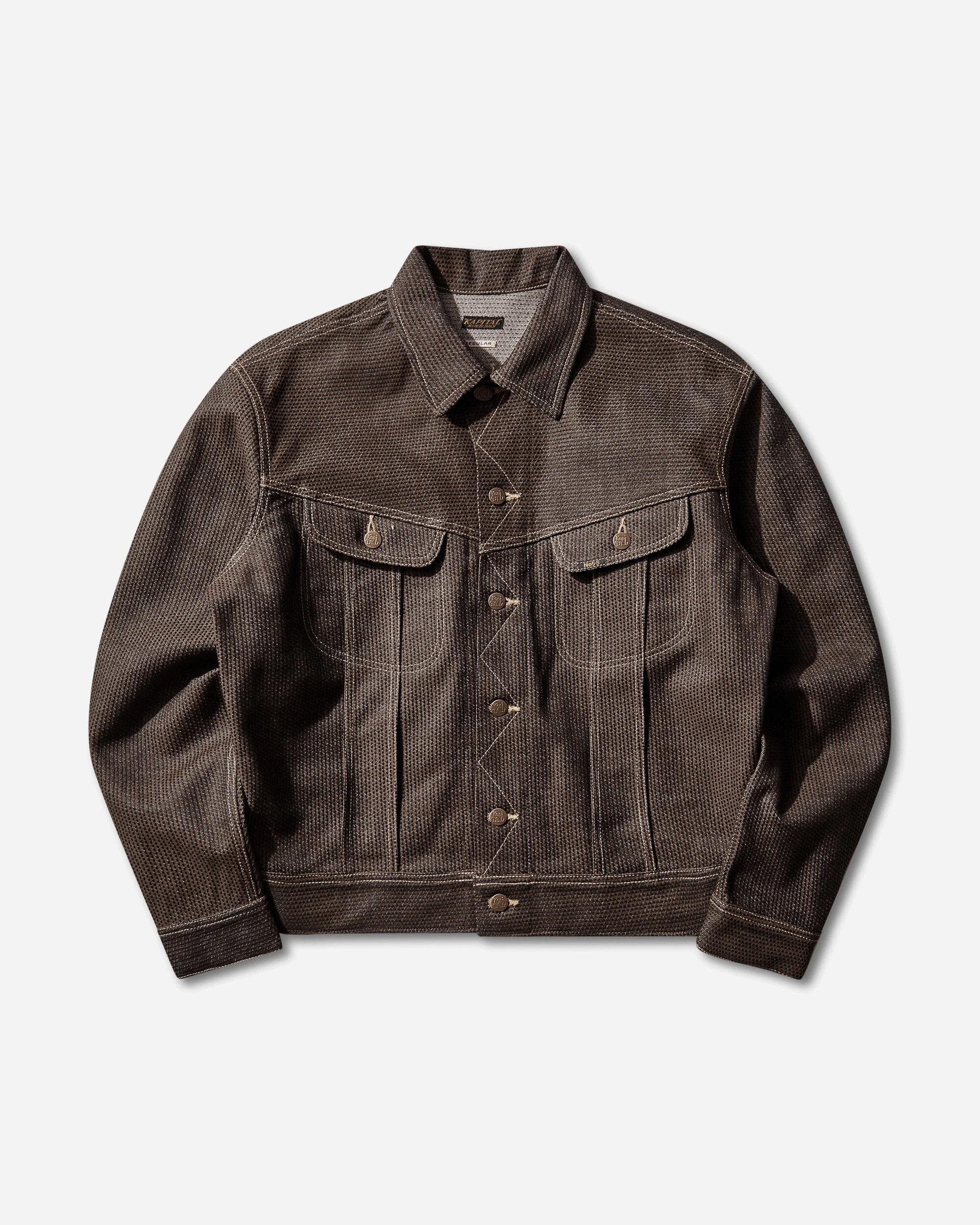 Men's Century Denim Westerner Regular Jacket (Kakishibu Dye) Persimmon / Indigo - 1