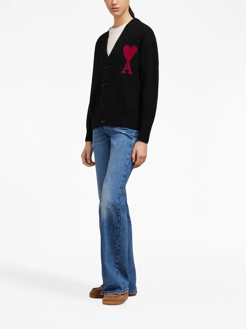 Red Ami De Coeur Cardigan - 3