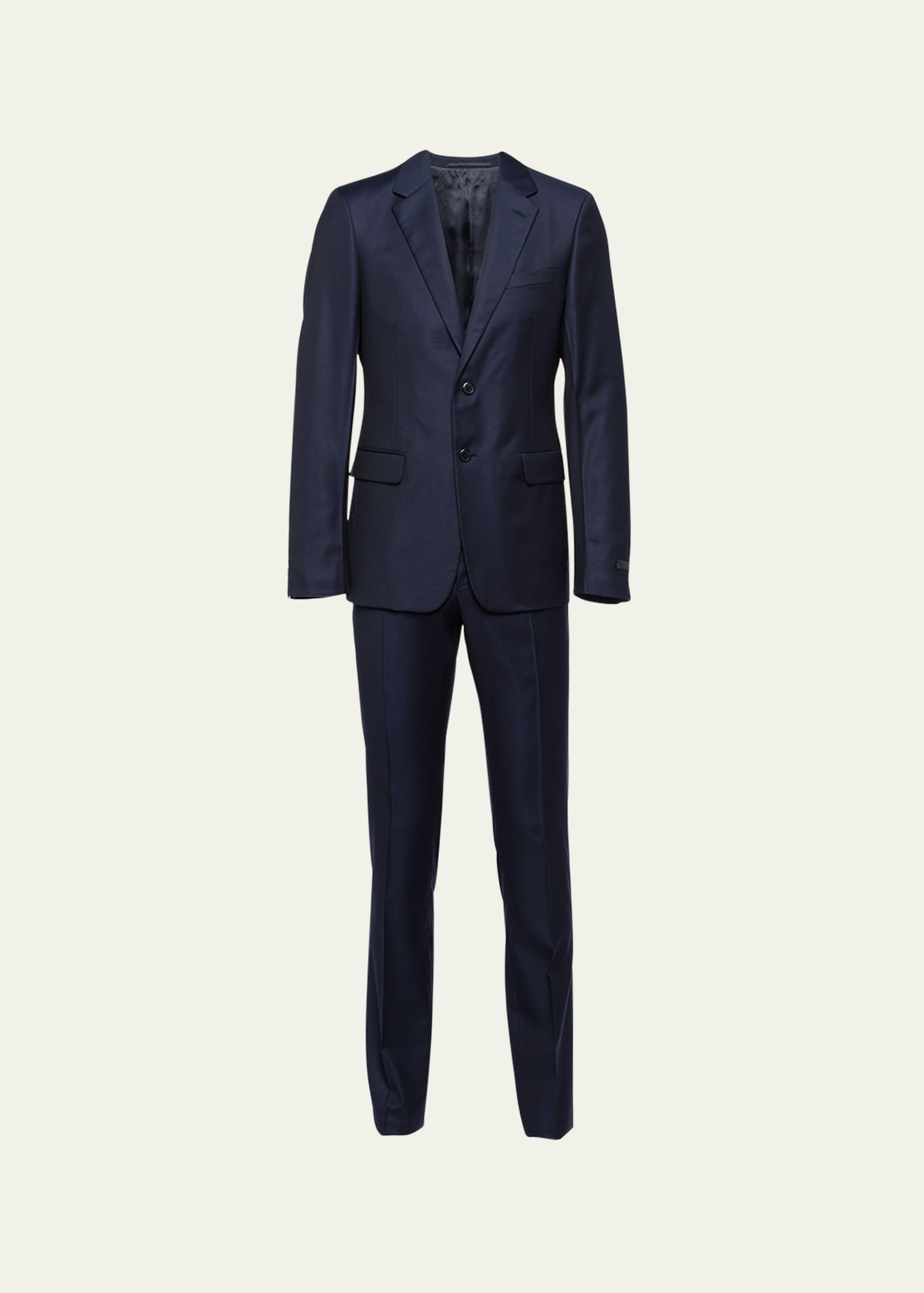 Men's Solid Wool-Blend Suit - 4