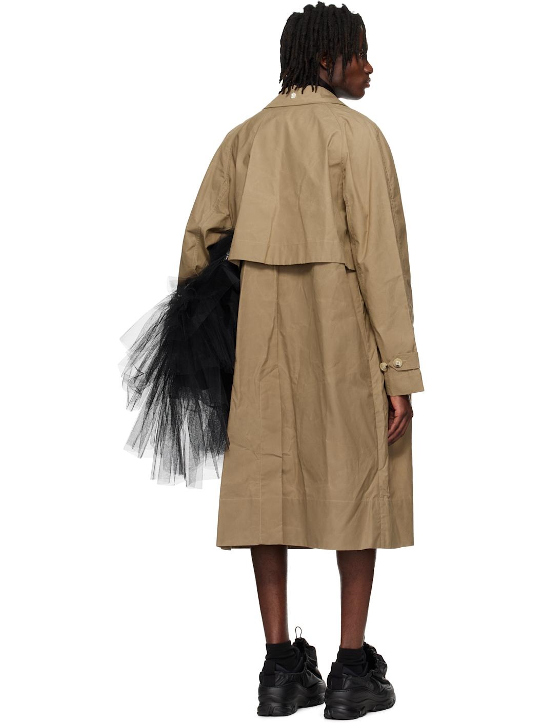 Beige Car Trench Coat - 3