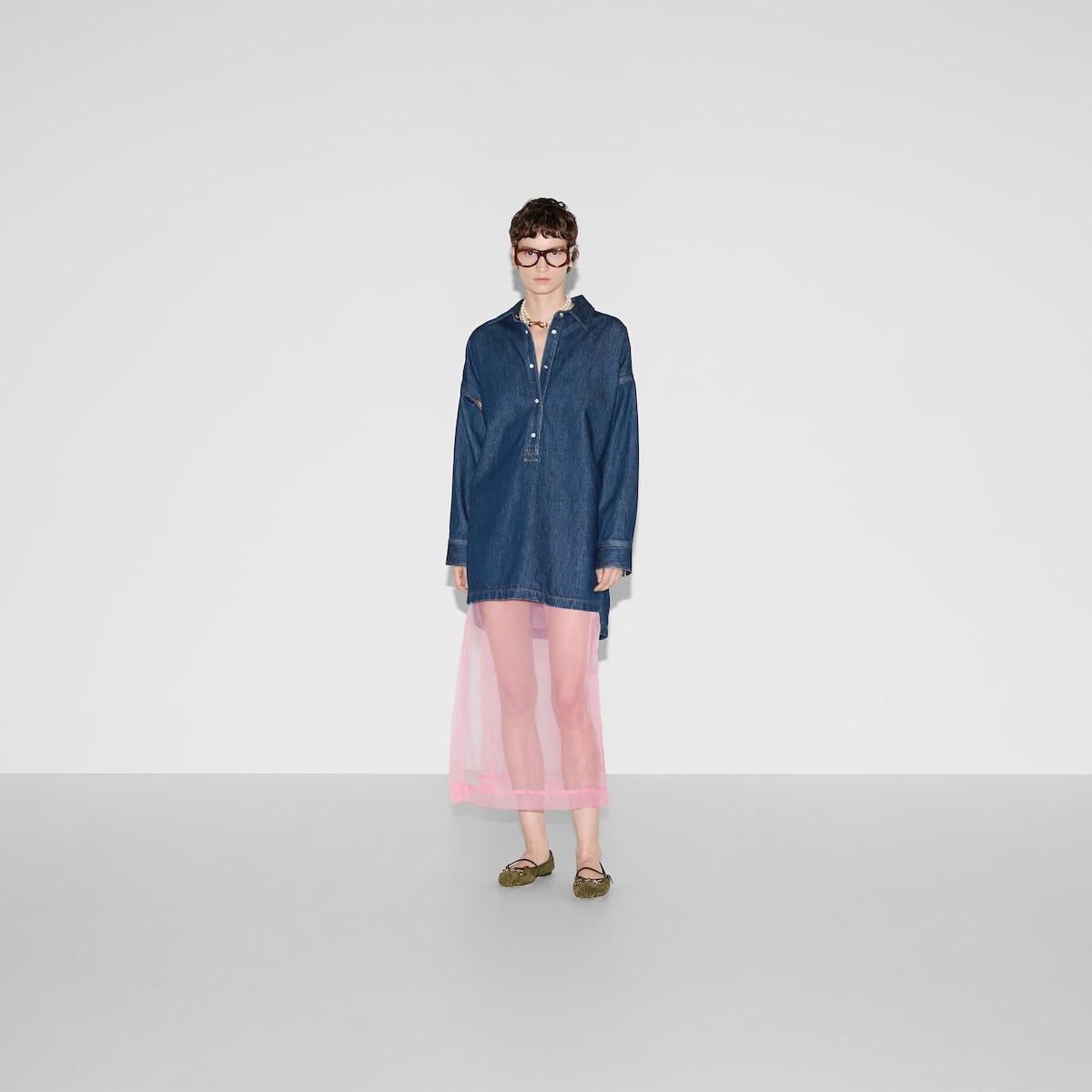 Embroidered denim shirt - 2