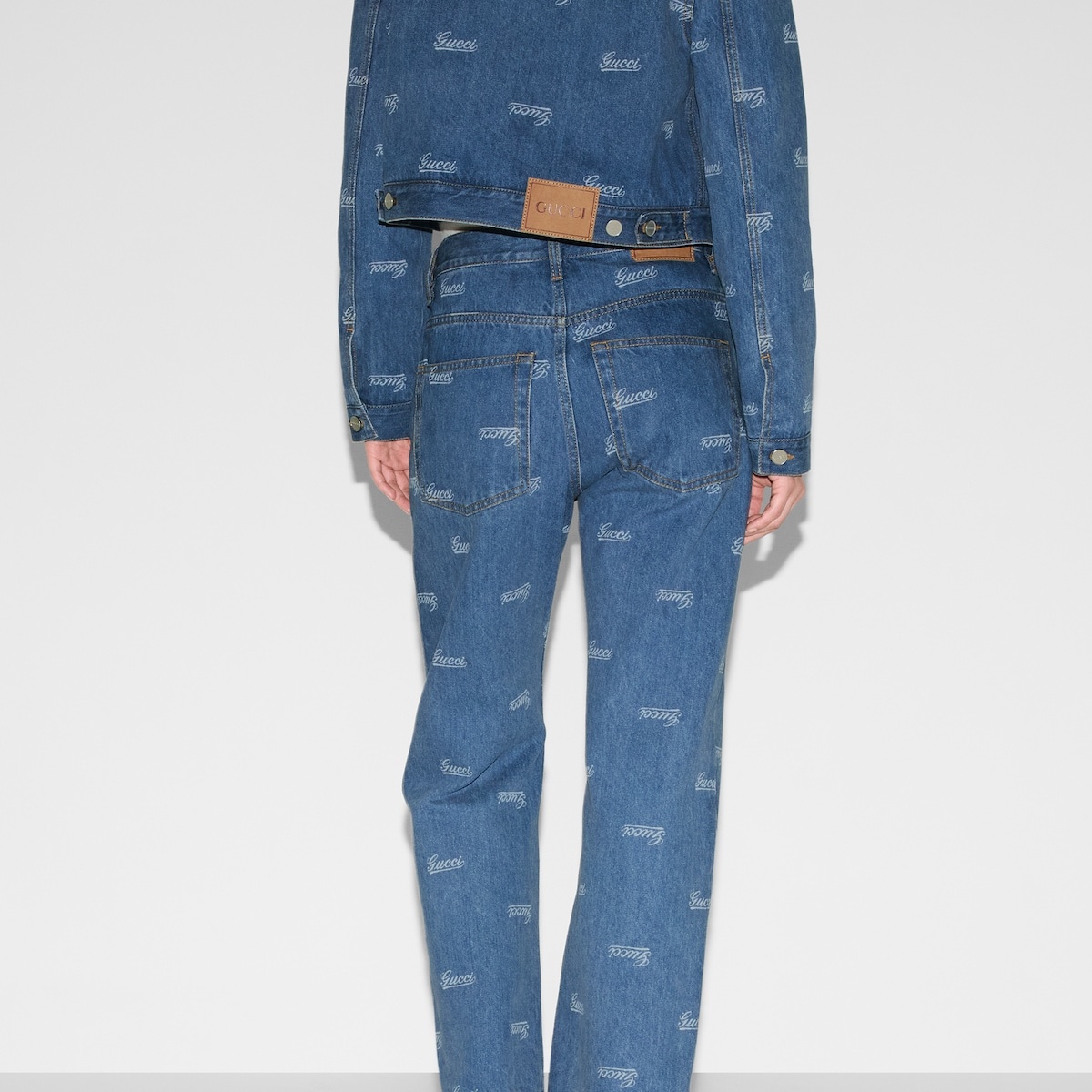 Low waist cropped denim pant - 4