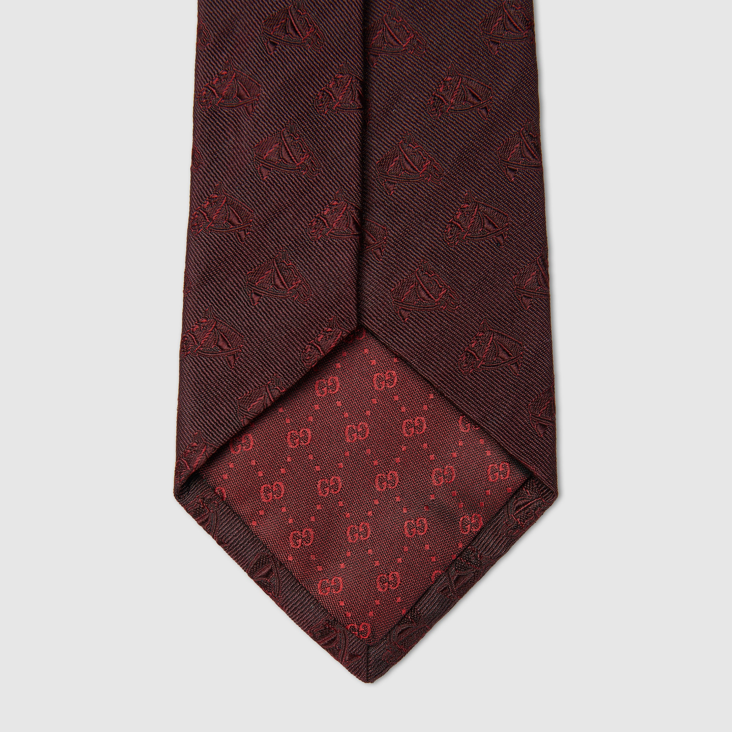 Equestrian silk jacquard tie - 5
