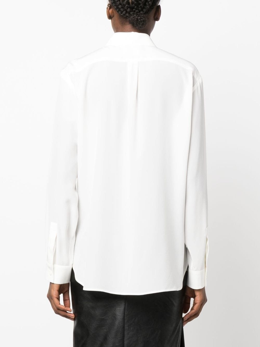 long-sleeve silk shirt - 4