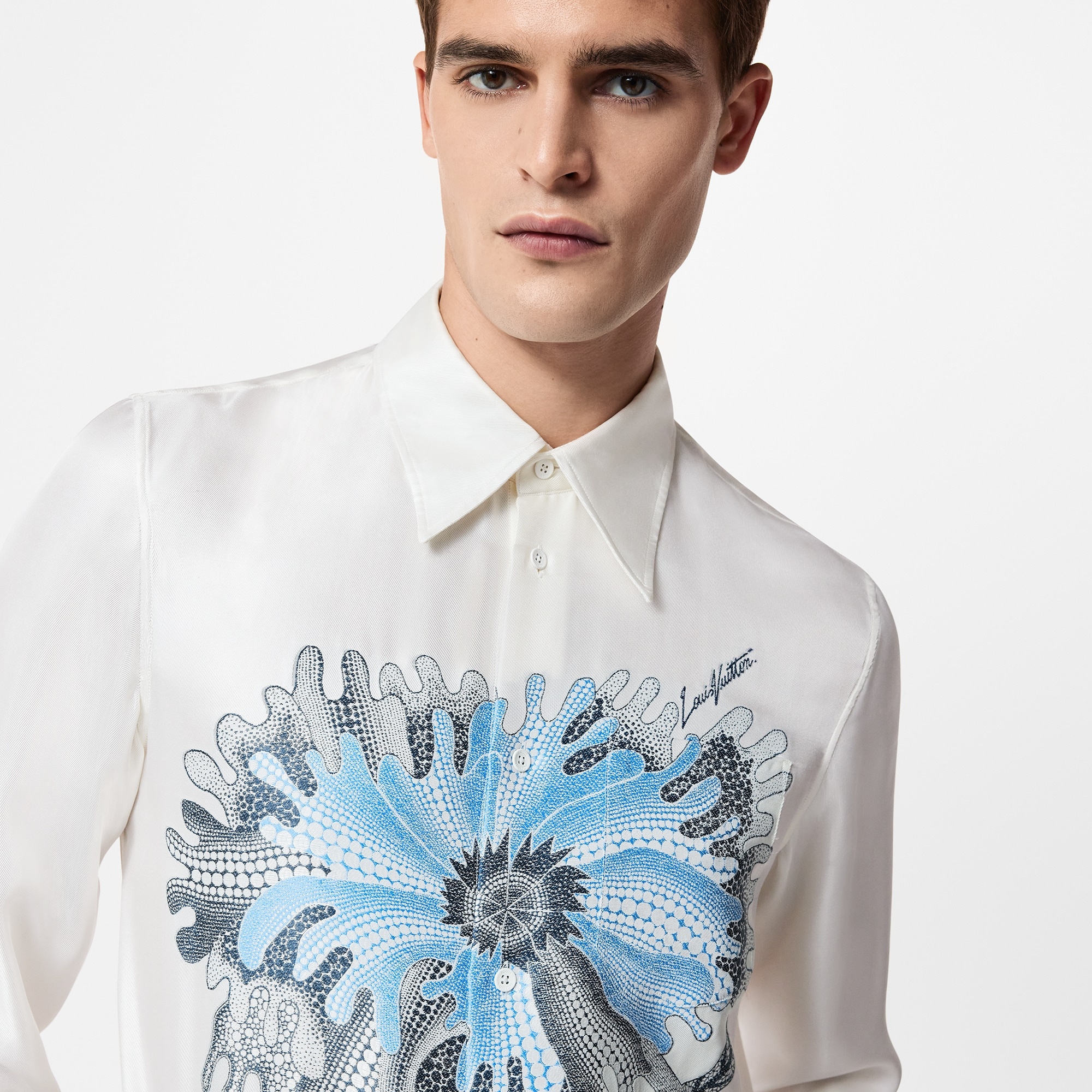 LV x YK Psychedelic Flower Classic Shirt - 4