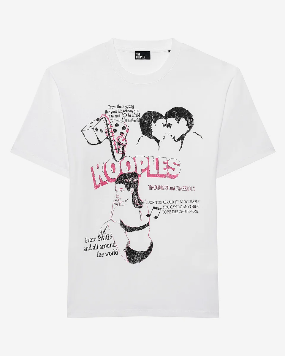 T-SHIRT WITH WHITE SCREEN PRINT - 1