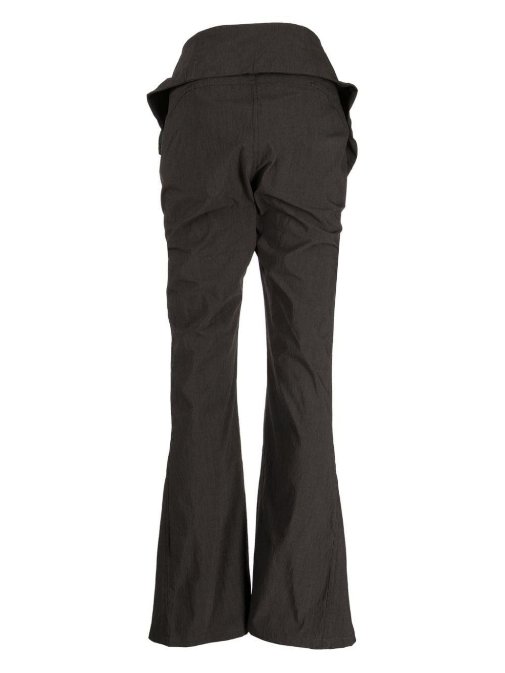 high-waisted flared trousers - 2