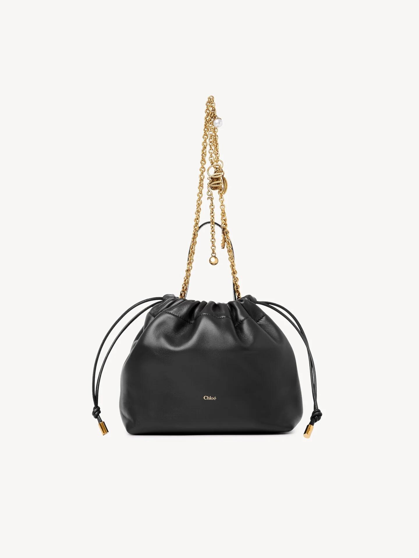 SMALL CHLOÉ ICONS SHOULDER BAG WITH CHAIN IN SOFT LEATHER - 1