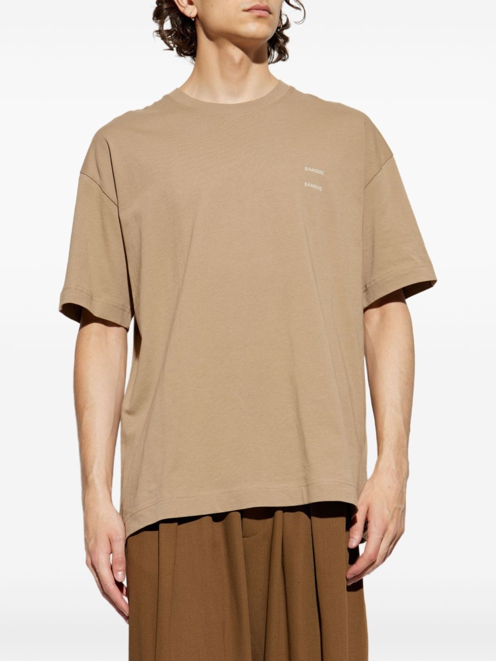 logo-print organic cotton T-shirt - 3