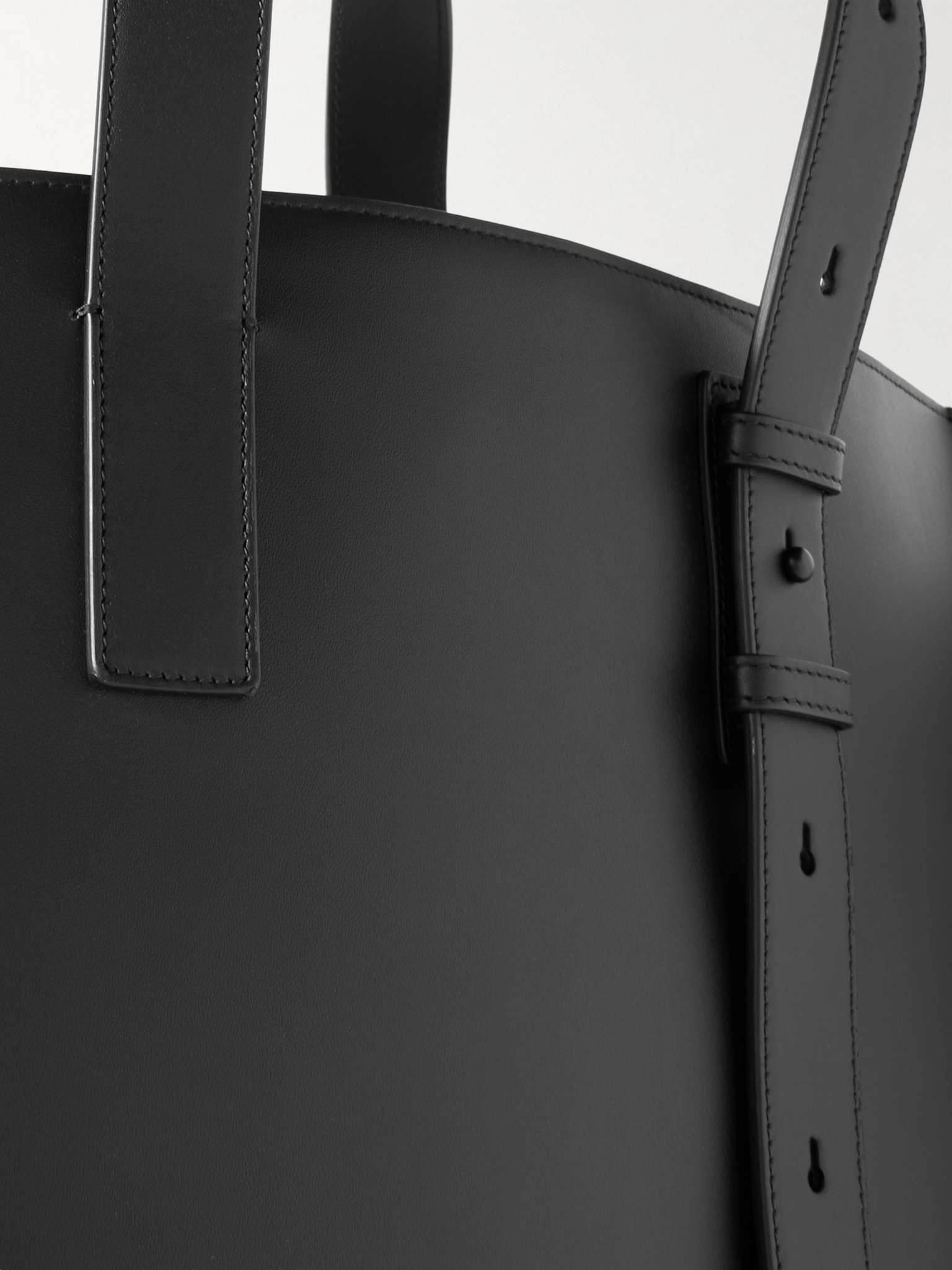 North South Logo-Debossed Leather Tote - 5