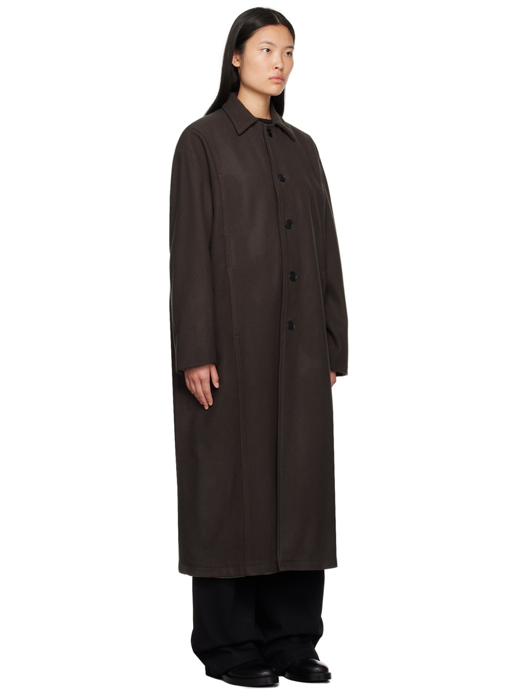 Gray Seam Pocket Coat - 2