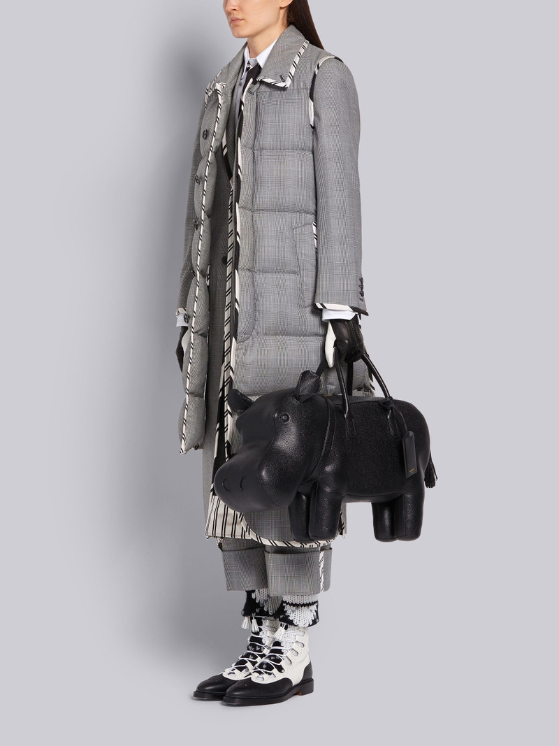 Black Pebbled Calfskin Hippo Bag 6