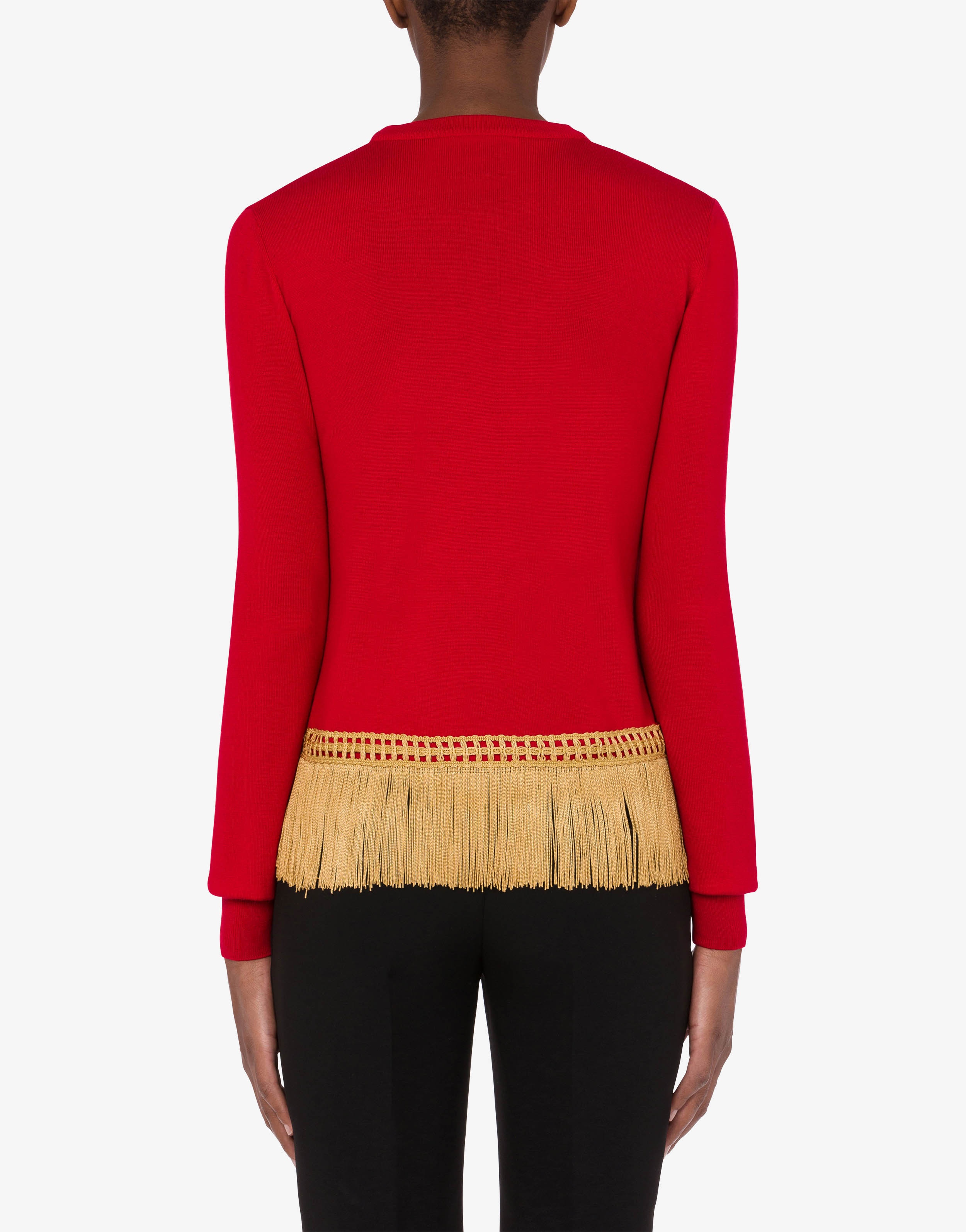 WOOL PULLOVER WITH FRINGING - 3