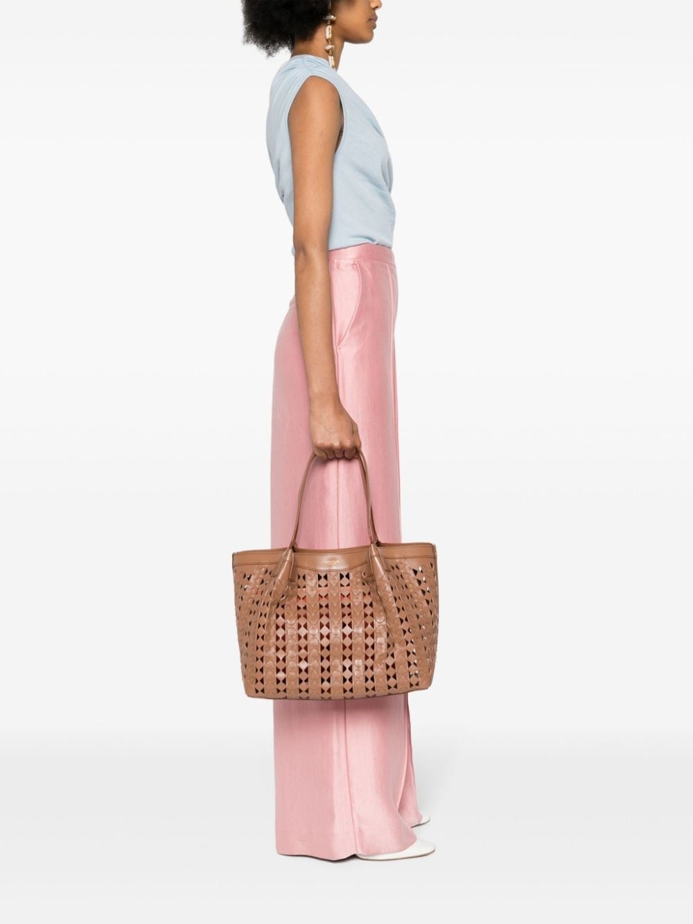 small Secret Mosaico leather tote bag - 4