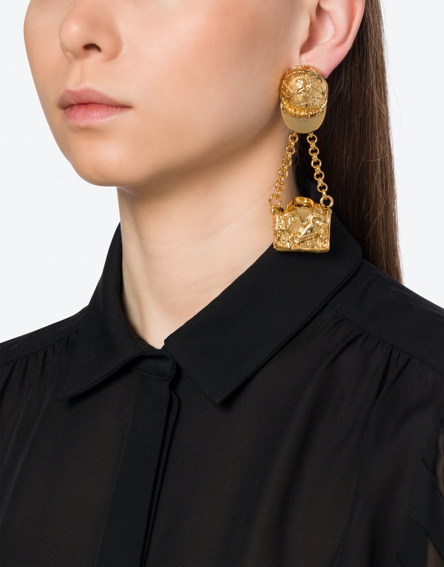 BIKER BAG CLIP EARRINGS - 4