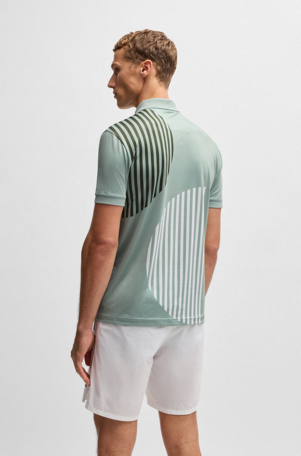 PADDY ACTIVE STRETCH-JERSEY POLO SHIRT WITH DIGITAL PRINT - 5
