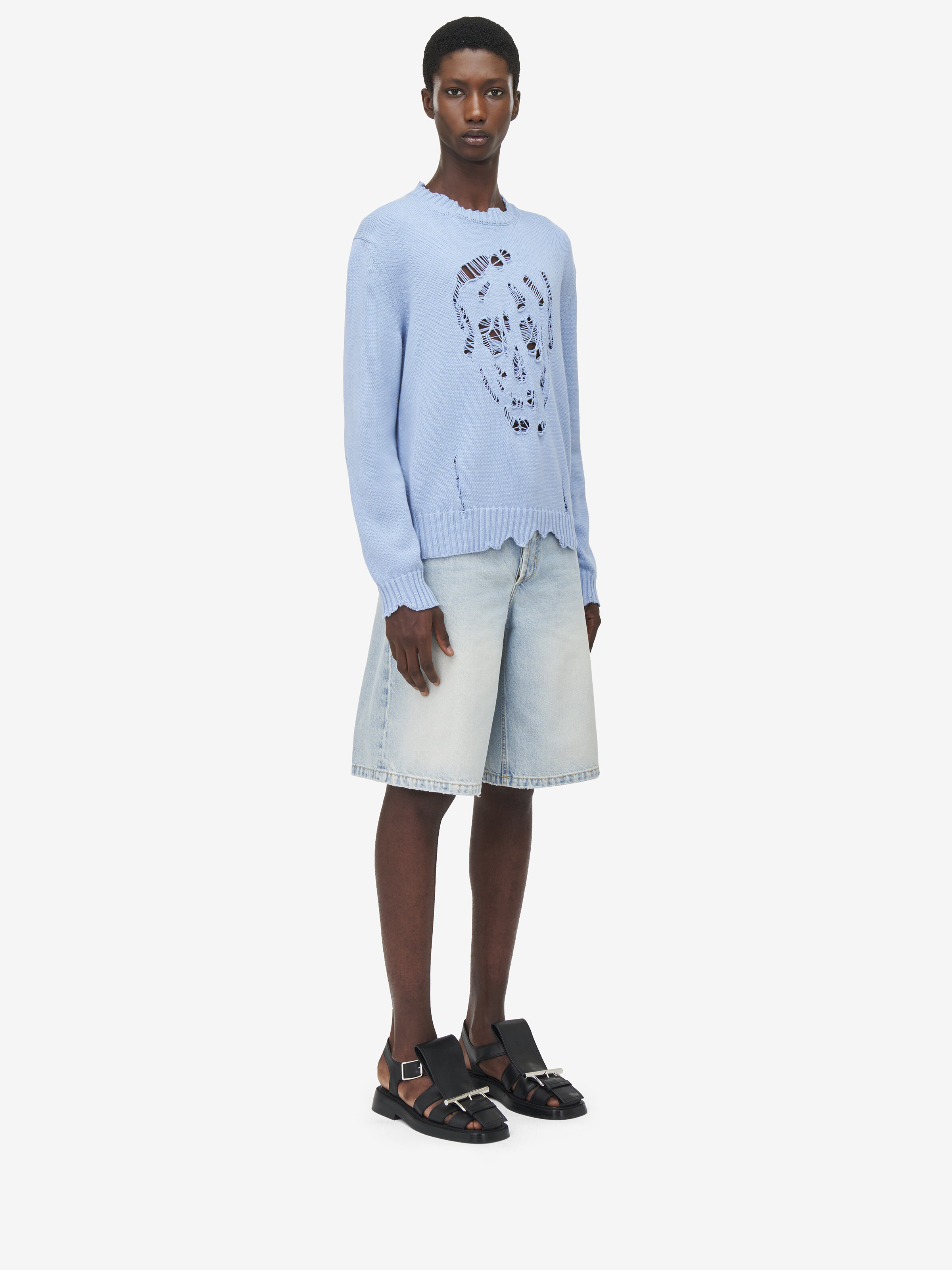 Distressed Skull Jumper - 4