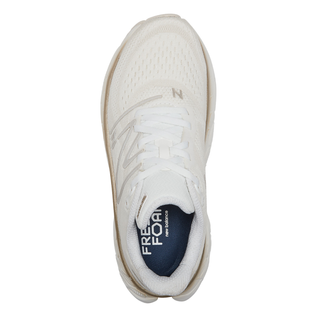 New Balance Fresh Foam X More V4 - White - Gold Metallic - Moonbeam - 3