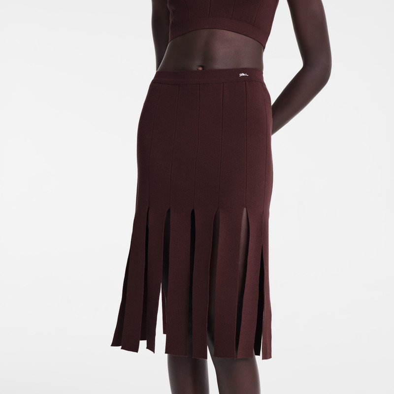 Midi skirt Burgundy - Knit 4