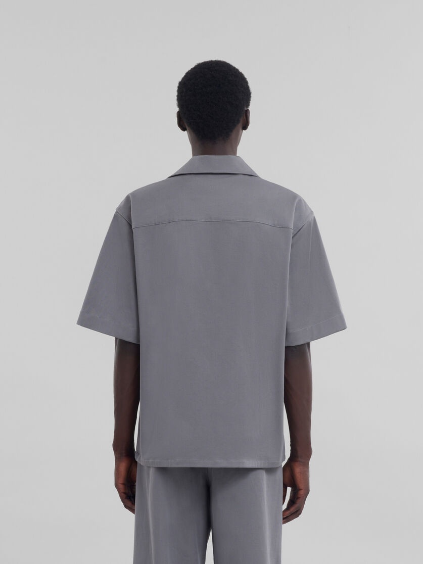 GREY COTTON BOWLING SHIRT - 3