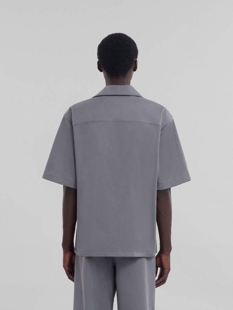 GREY COTTON BOWLING SHIRT 3