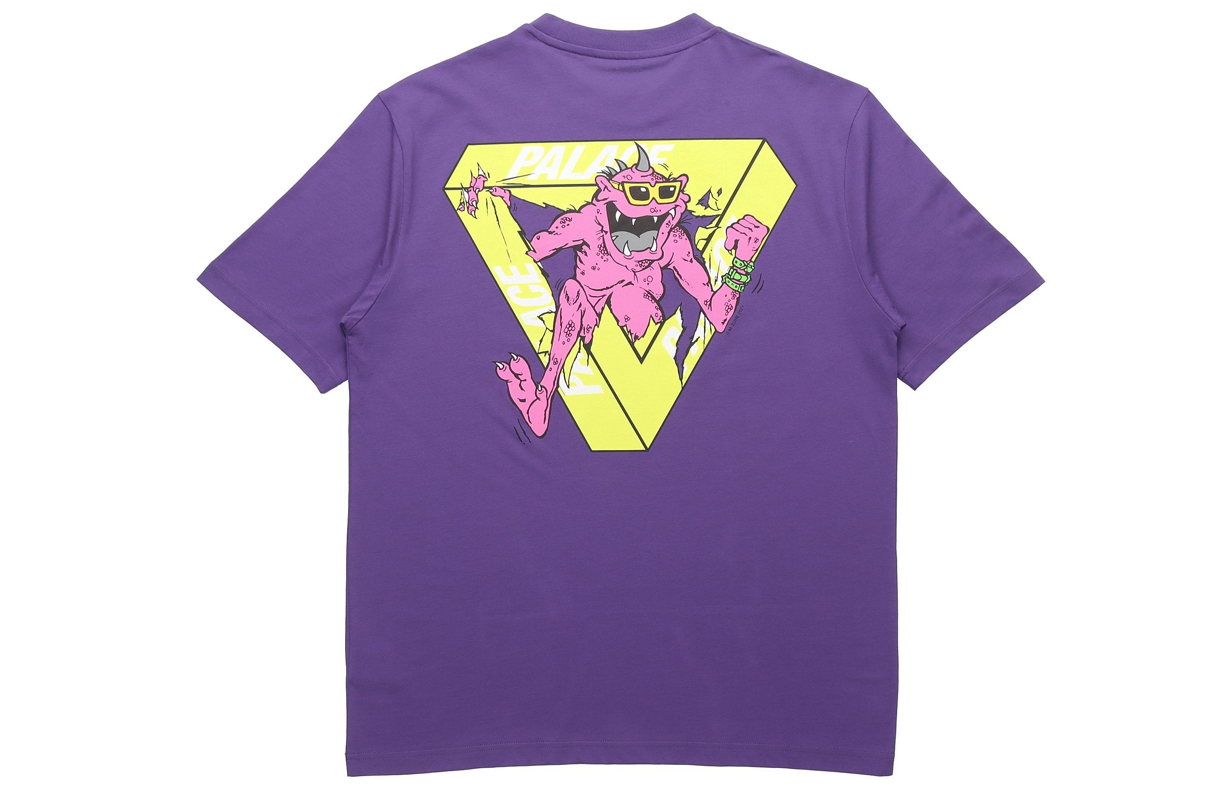 PALACE x M-Zone Crossover Small Tri-Ferg Pattern Short Sleeve Unisex Purple P20TS086 - 2