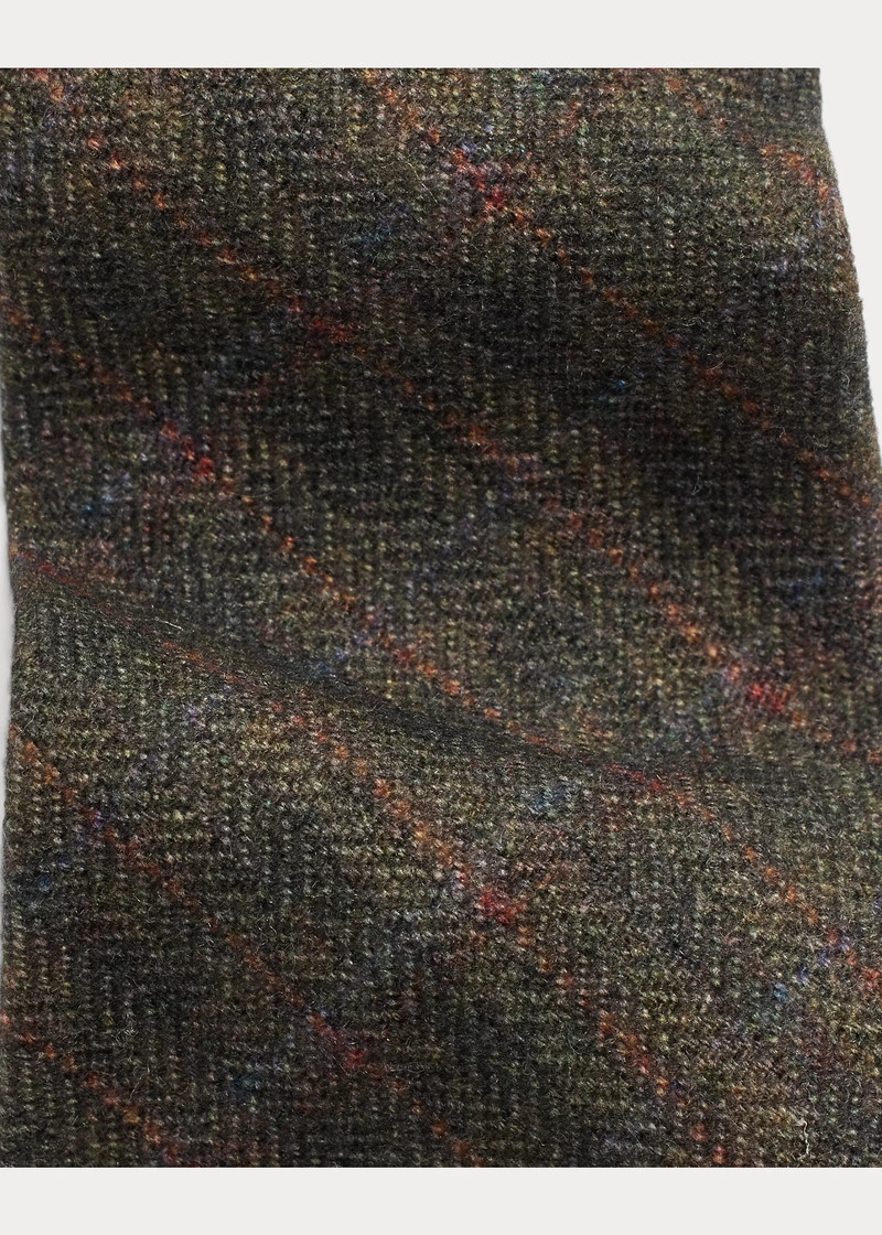 Handmade Plaid Cashmere-Wool Tie 3
