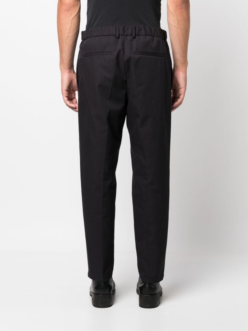 straight-leg cotton trousers - 4
