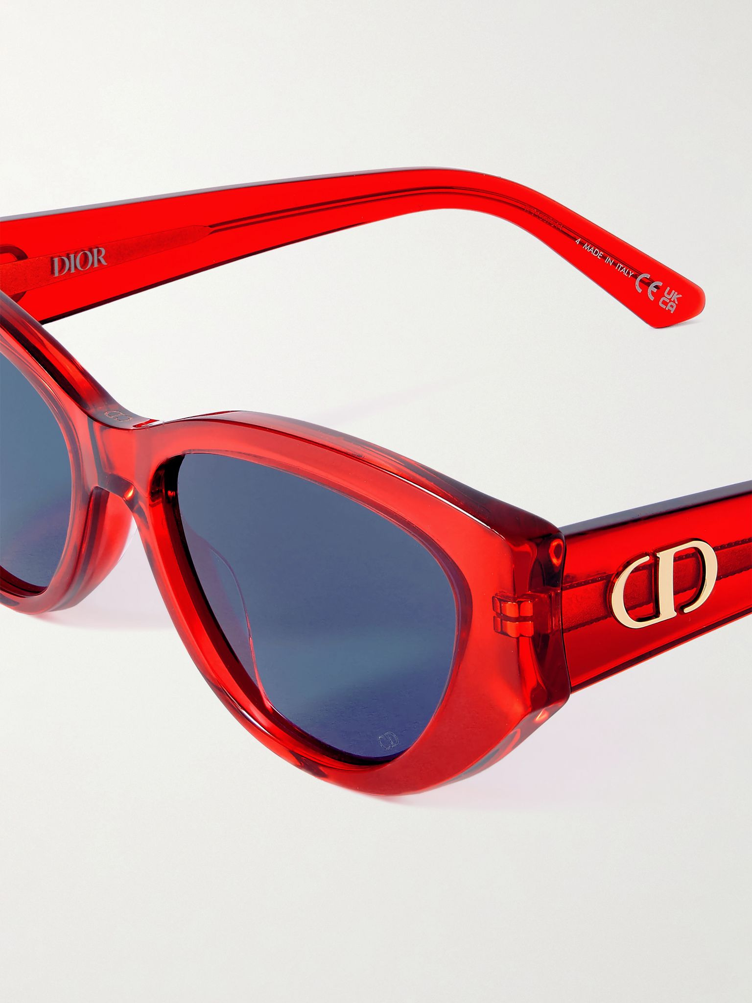 DiorGlow B1I cat-eye acetate sunglasses Red - 4