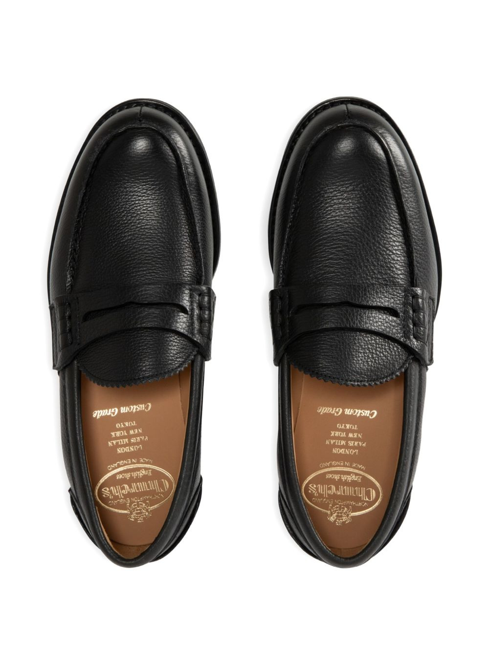 leather penny loafers - 3