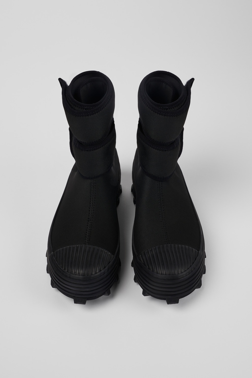 Black Textile Medium Boot - 4