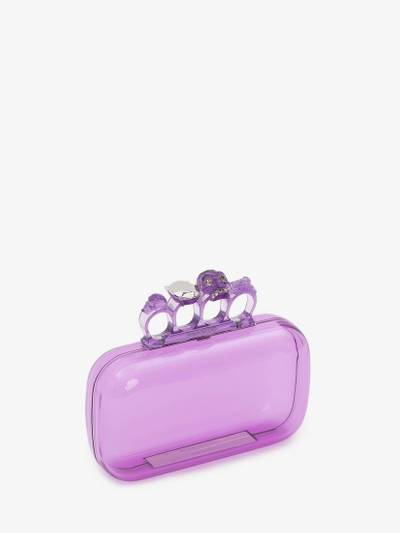 Alexander McQueen Skull Four-ring Clutch in Lilac outlook