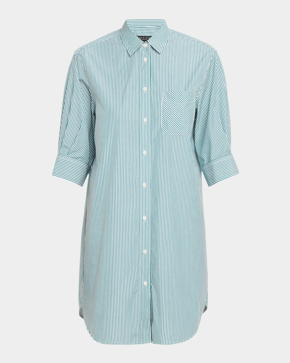 Lucia Striped Poplin Mini Shirtdress - 1