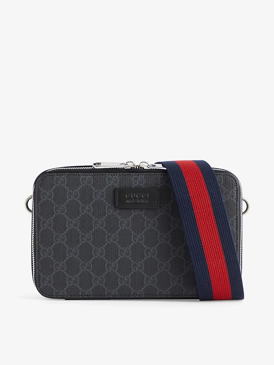 GG Supreme coated-canvas cross-body bag - 1