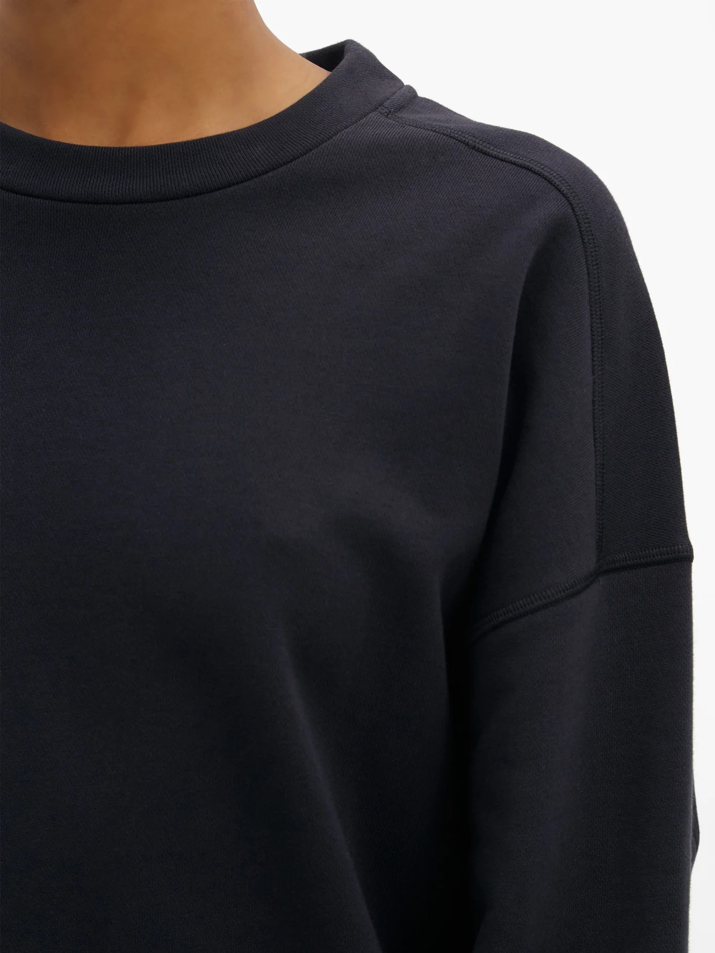 Round-neck organic cotton-jersey sweatshirt - 3