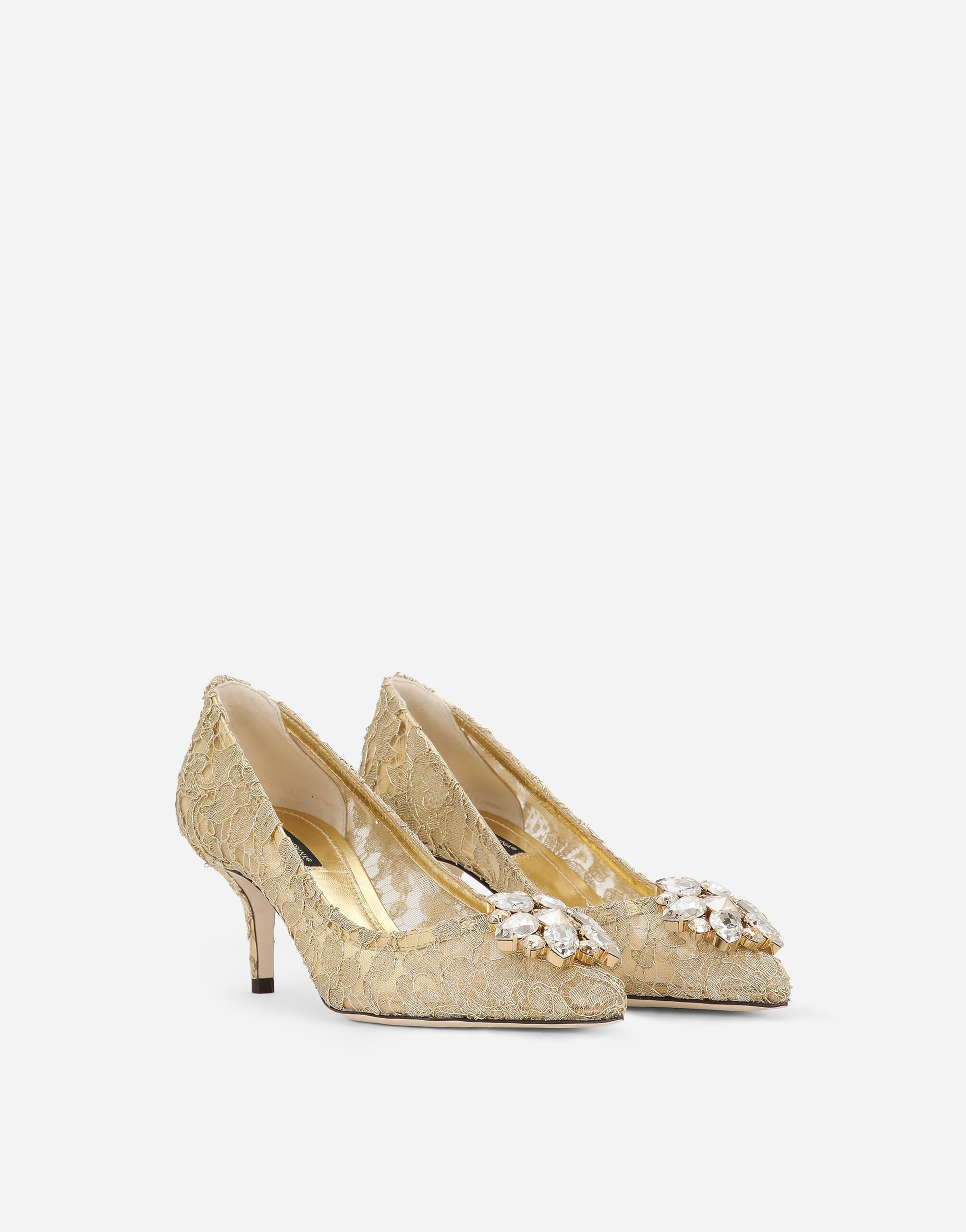 Pump in Taormina lurex lace with crystals - 2