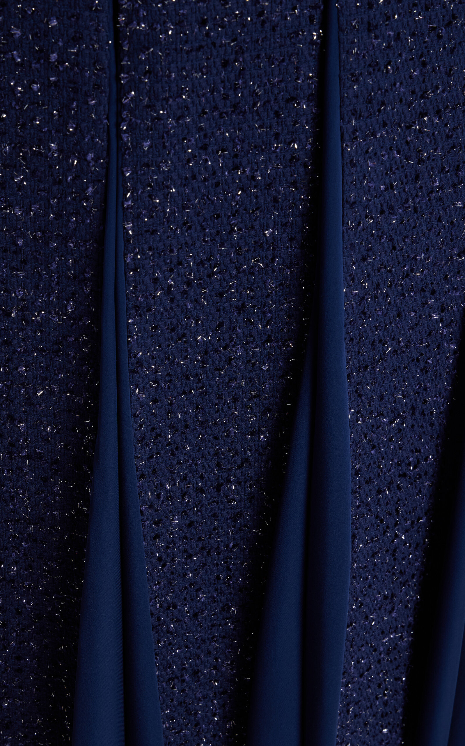Embellished Tweed Midi Skirt navy - 4