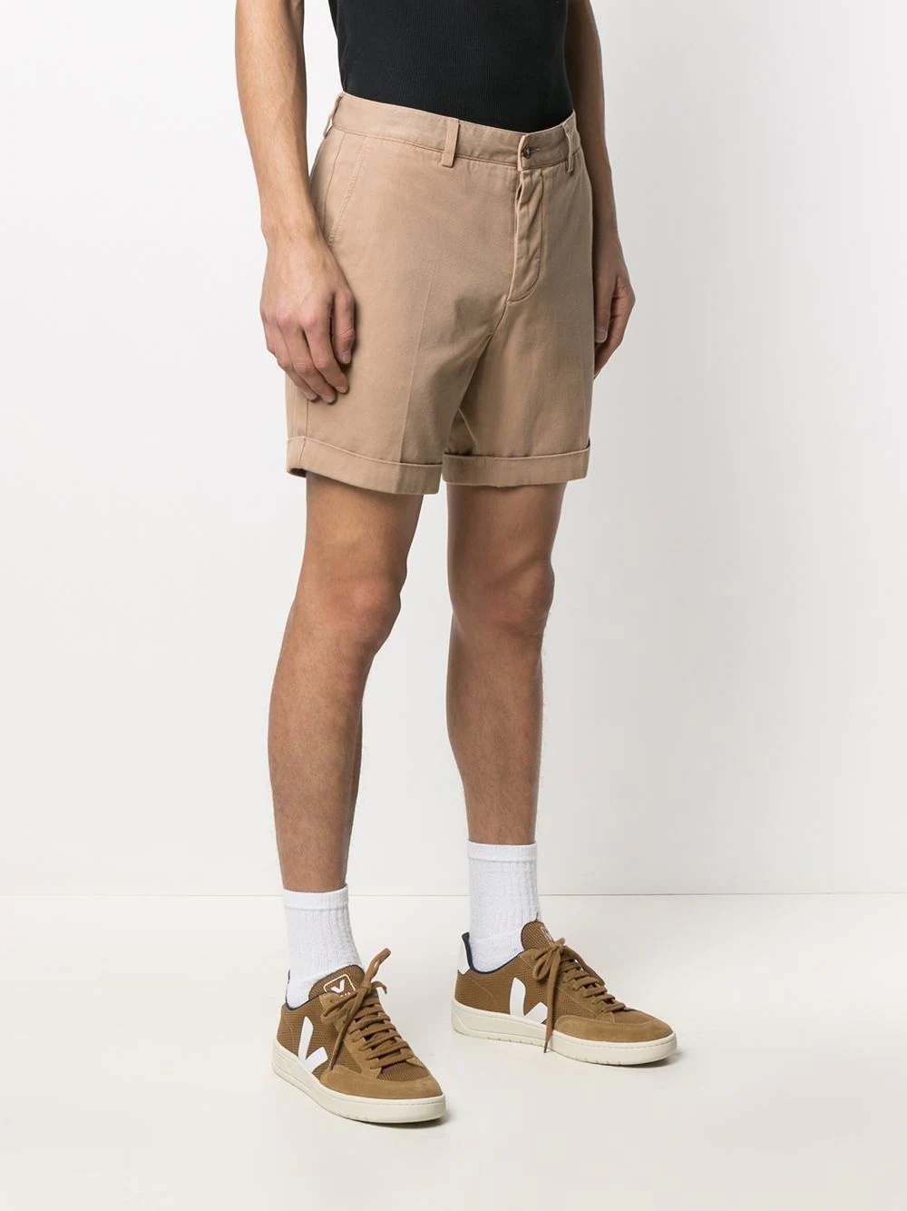 turn-up hem chino shorts - 3