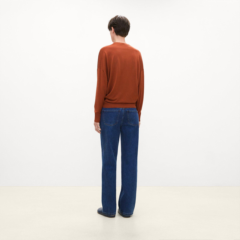 Oversized V-Neck Sweater in Regal Wool 3