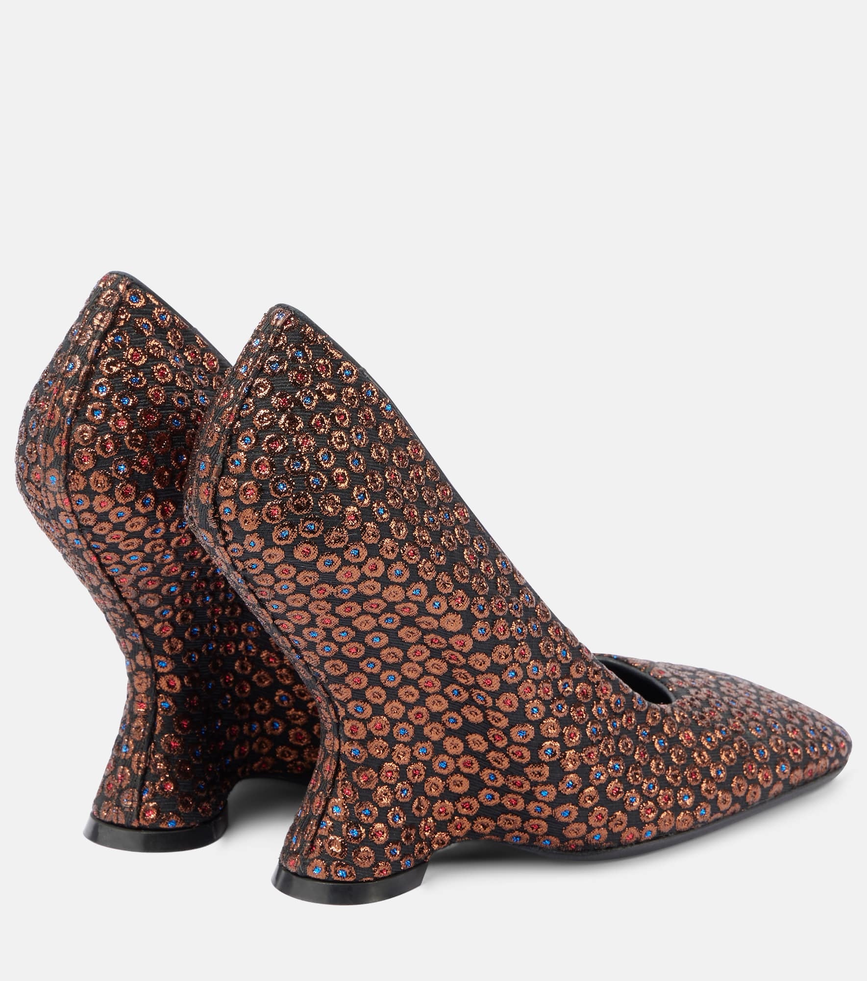 Jacquard wedge pumps - 2