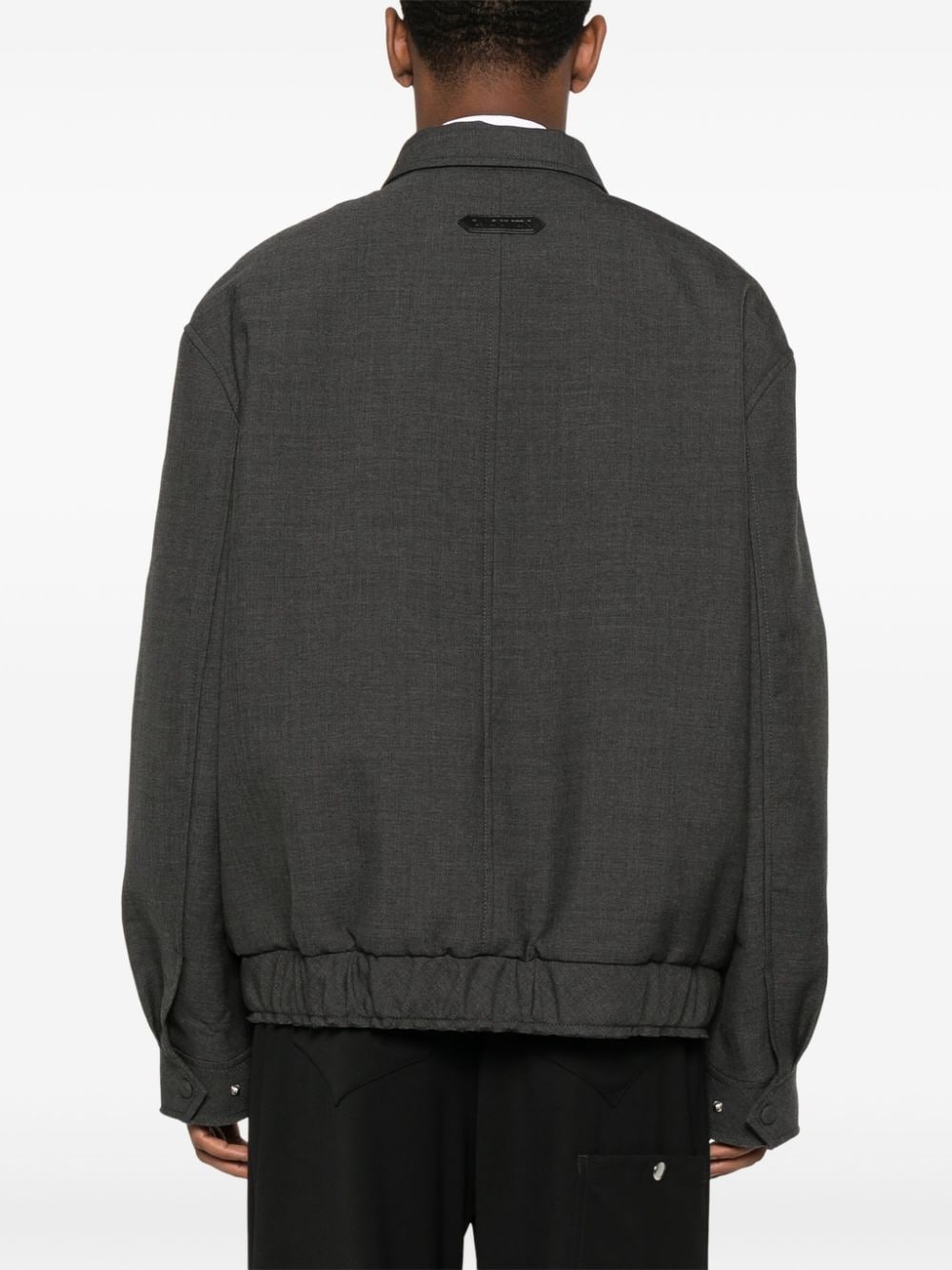 zip-up wool jacket - 4