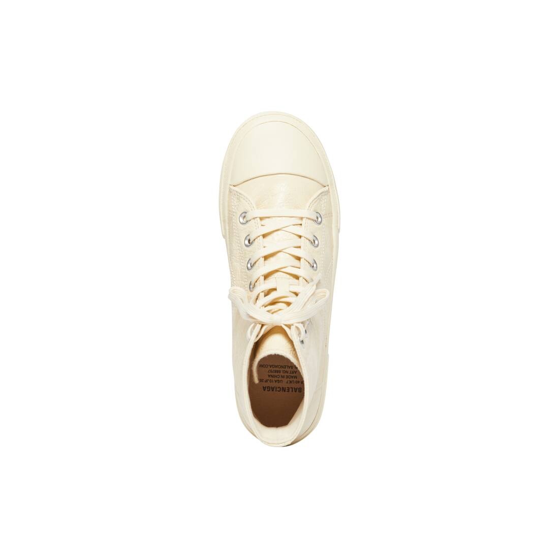 Men's Paris High Top Sneaker in White - 6