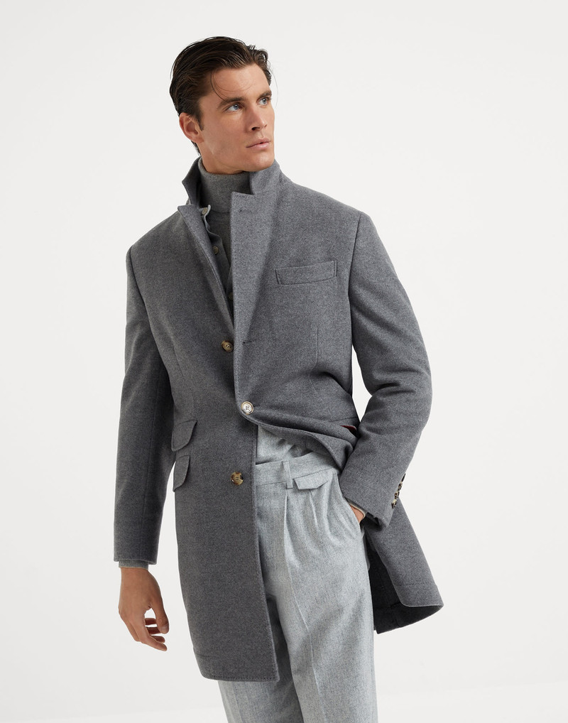 Water-resistant lightweight cashmere overcoat 1