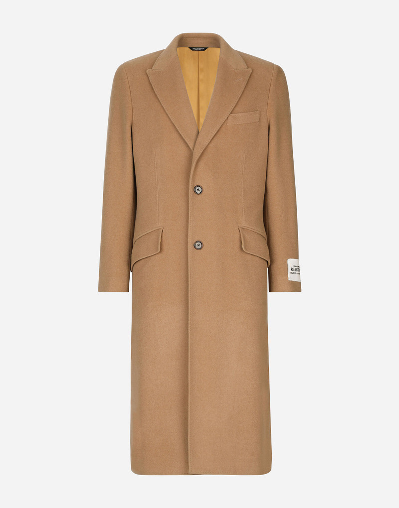 Single-breasted camel wool coat 1