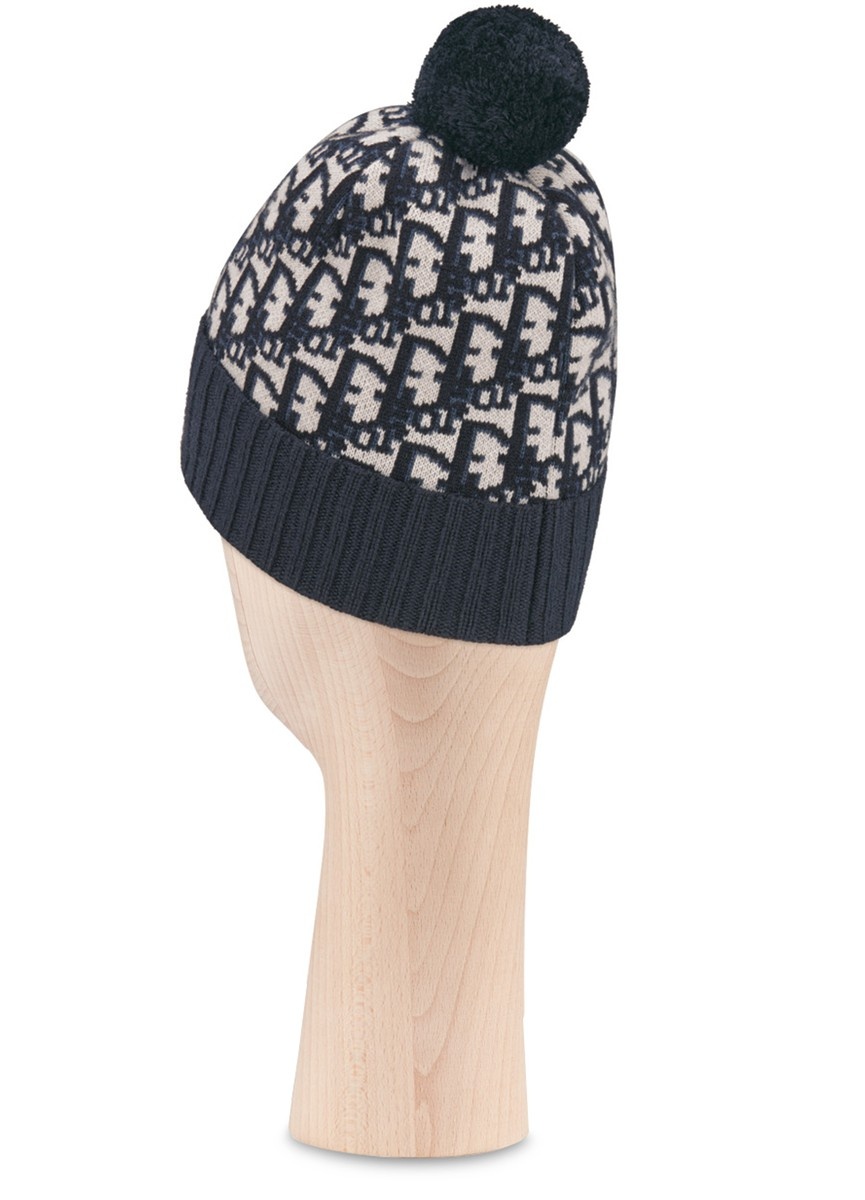 【無料郵送/関税込/正規品】 (W) Dior Oblique Pompom Beanie Na Dior Dior Oblique Pompom Beanie | 24s | REVERSIBLE