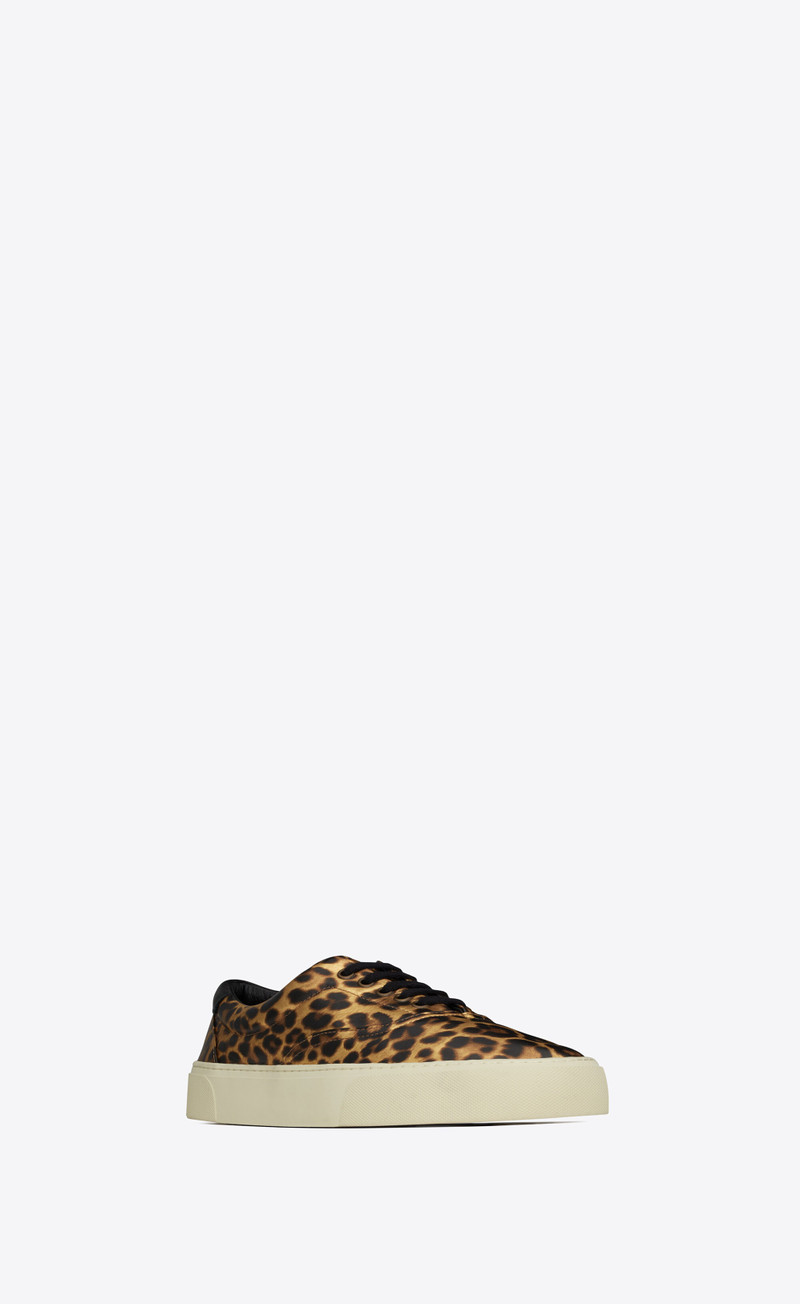 venice sneakers in shiny leopard-print leather 4