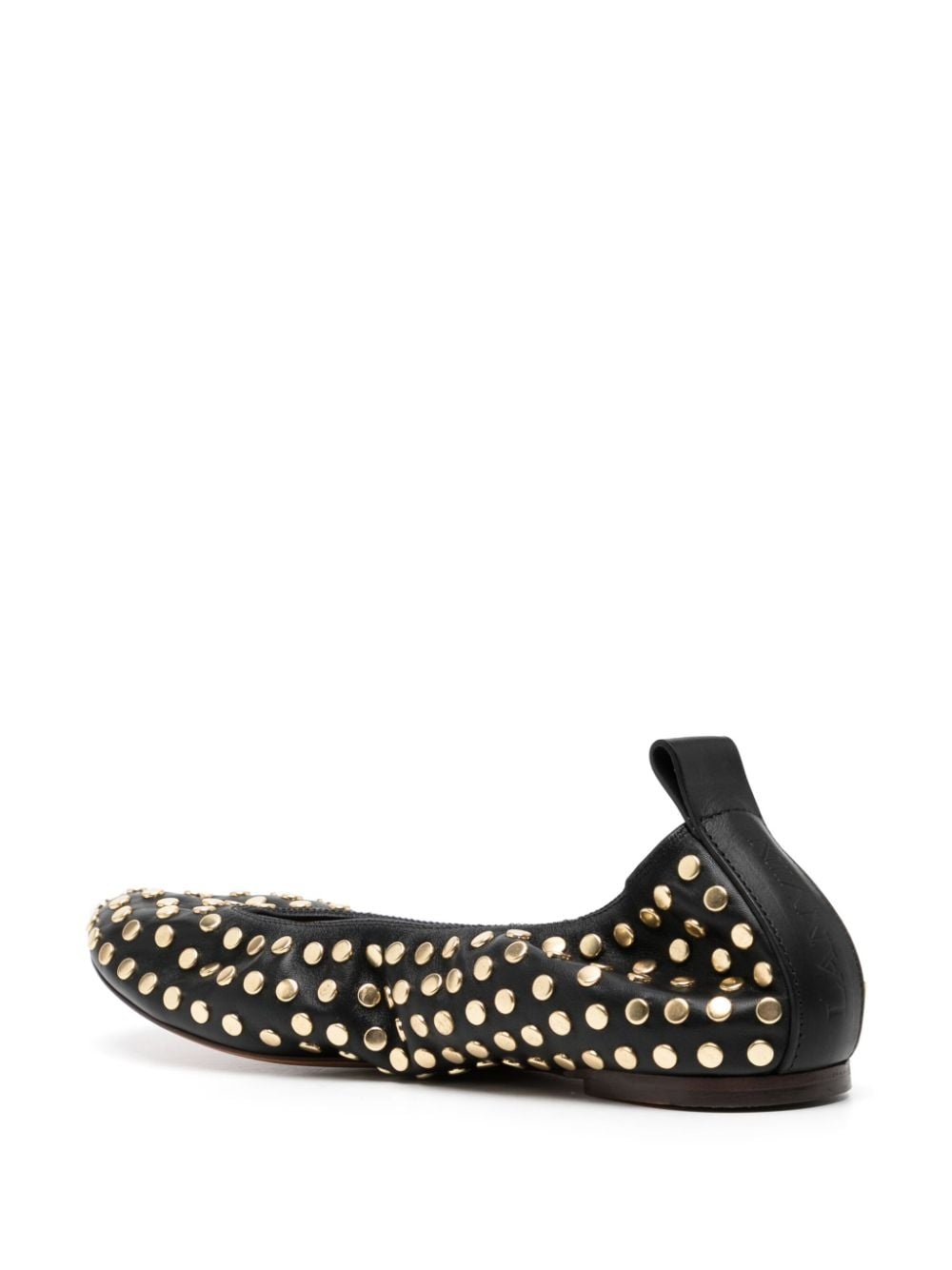 THE LEATHER BALLERINA FLAT WITH STUDS - 3
