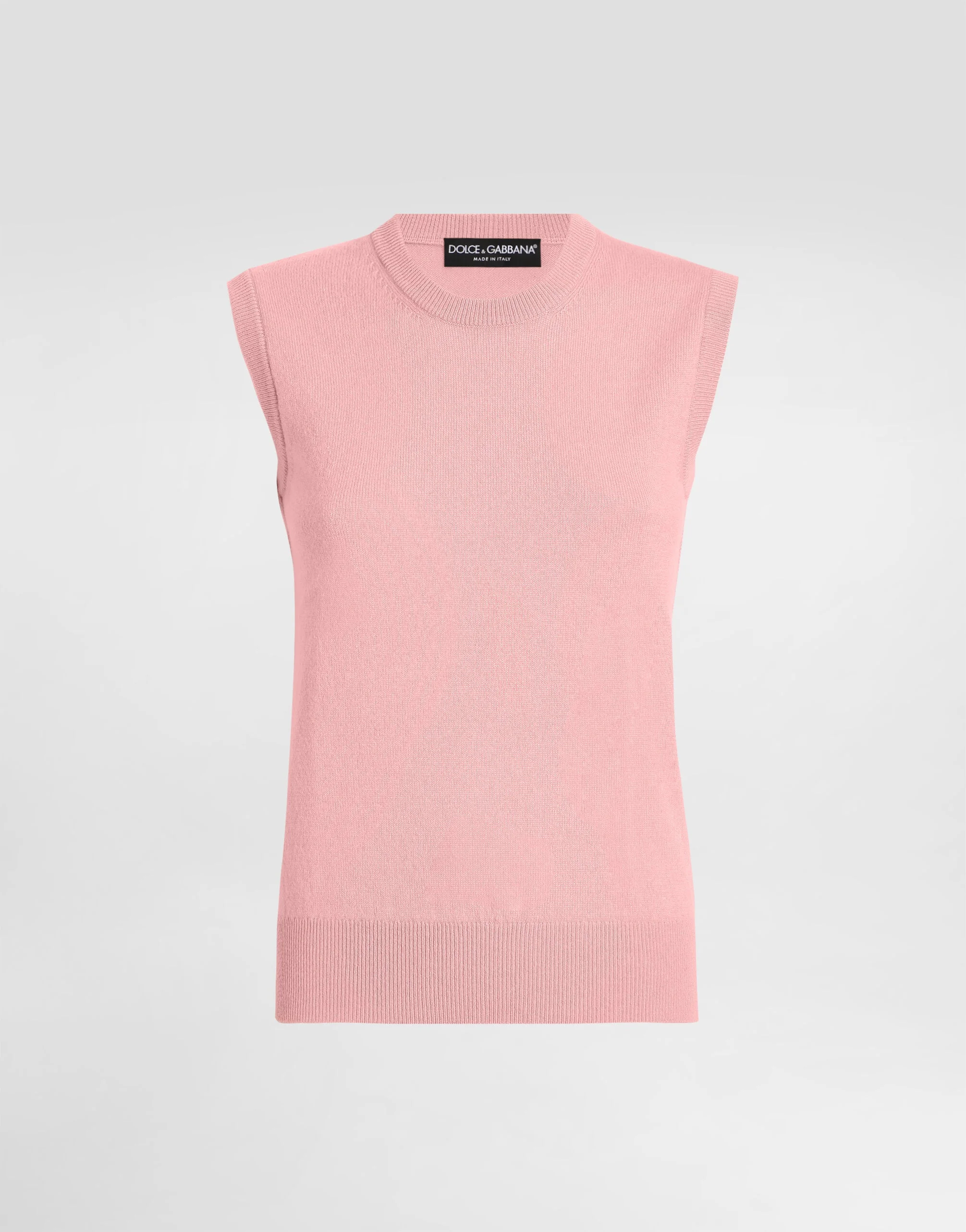 Cashmere tank top with inside-out seams - 1