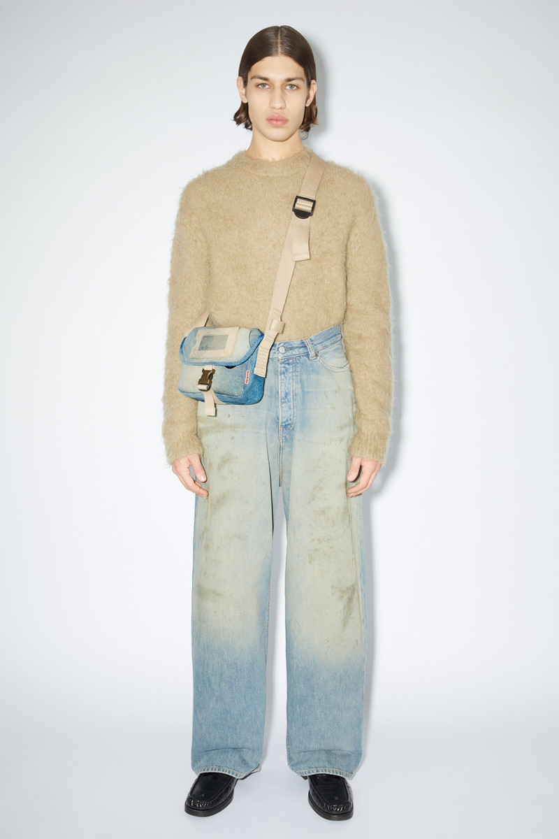 Mini messenger bag - Light blue/beige 3